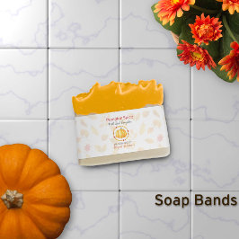 Pumpkin Spice Artisan Soap Band Wrap Packaging Uitnodigingen Wikkel