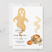 Pumpkin Spice Autumn Coffee drink Baby shower Kaart (Voorkant)