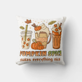 Pumpkin Spice Autumn Drink Art Kussen