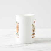 Pumpkin Spice Autumn Drink Art Porselein Kop (Voorkant)