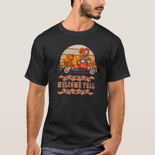 Pumpkin Spice Autumn Herfst Coffee Gnome Pickup Tr T-shirt (Voorkant)