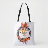 Pumpkin Spice & Autumn Vibes Canvas tas (Voorkant)