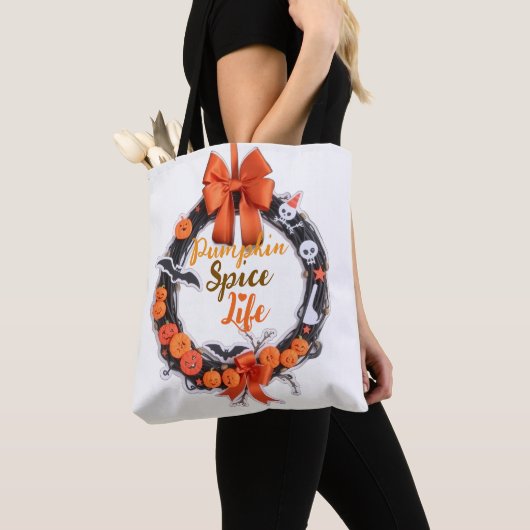 Pumpkin Spice & Autumn Vibes Canvas tas (Dichtbij)