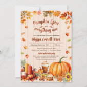 Pumpkin Spice Autumn Vrijgezellenfeest Party Kaart (Voorkant)