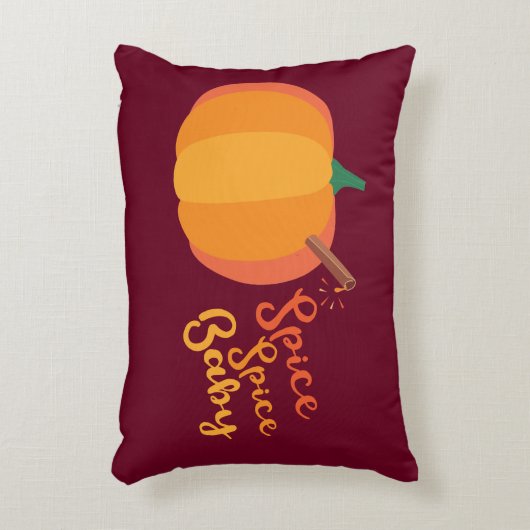 Pumpkin "Spice Baby" Herfst Pillow Decoratief Kussen (Voorkant(Verticaal))