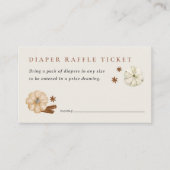 Pumpkin Spice Baby Shower Diaper Raffle Ticket Informatiekaartje (Voorkant)