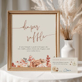 Pumpkin Spice Baby Shower Diaper Raffle Ticket Informatiekaartje
