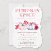 Pumpkin Spice Baby shower nodigt een meisje uit Kaart (Voorkant)