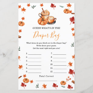 Pumpkin Spice Baby shower Wat zit er in een luiert