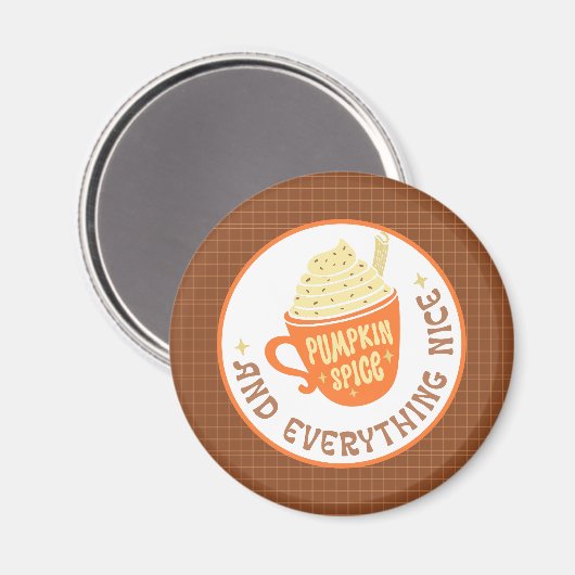 Pumpkin Spice Badge Herfst Magneet (Voorkant / Achterkant)