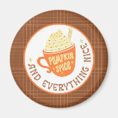 Pumpkin Spice Badge Herfst Magneet (Voorkant)