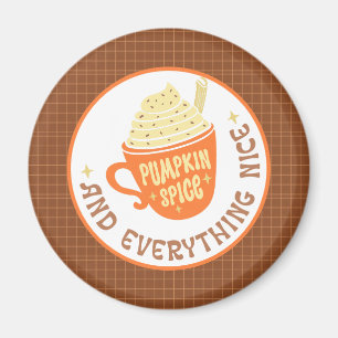 Pumpkin Spice Badge Herfst Magneet