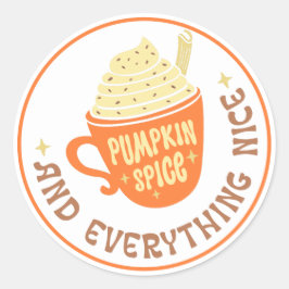 Pumpkin Spice Badge Herfst Ronde Sticker