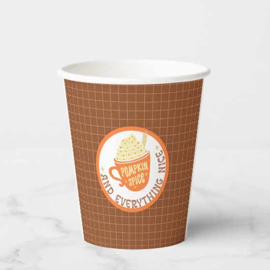 Pumpkin Spice Badge Papieren Bekers (Voorkant)