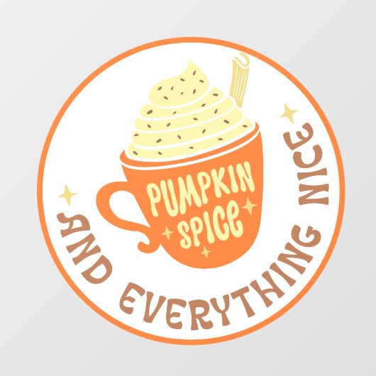 Pumpkin Spice Badge Raamsticker (Vel)