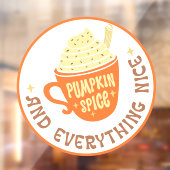 Pumpkin Spice Badge Raamsticker (Vel 2)