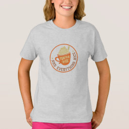 Pumpkin Spice Badge T-shirt voor meisjes