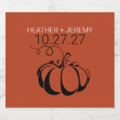 Pumpkin Spice Bier Etiket (Enkel label)