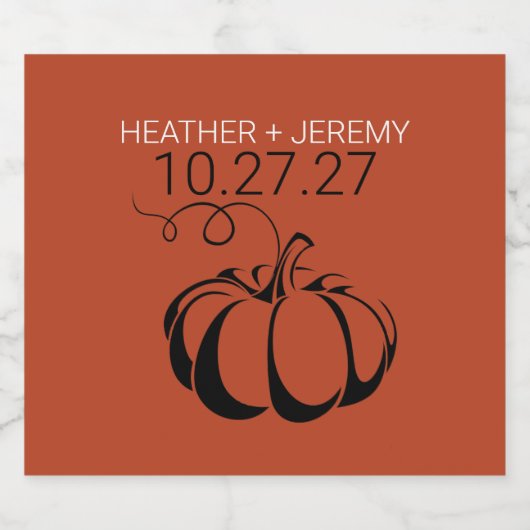 Pumpkin Spice Bier Etiket (Enkel label)