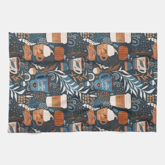 Pumpkin Spice Boho Herfst Theedoek (Horizontaal)