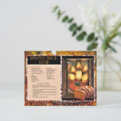 Pumpkin Spice Bread Holiday Recept Briefkaart (Staand voorkant)