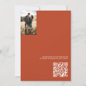 Pumpkin Spice bruiloft uitnodiging met QR-code (Achterkant)