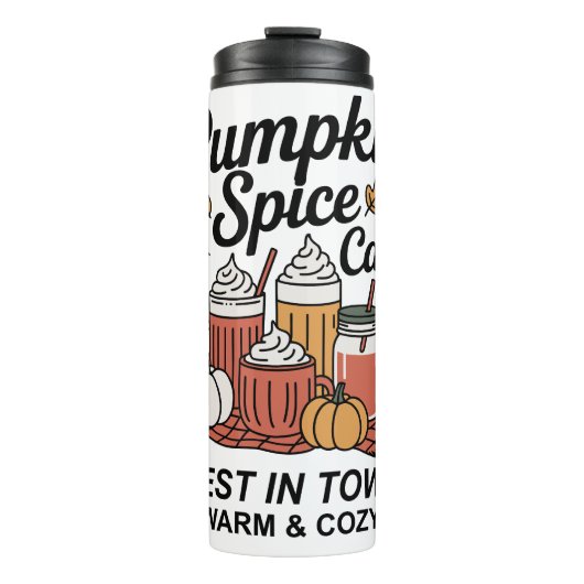 Pumpkin Spice Cafe Best in Town Thermosbeker (Voorkant)