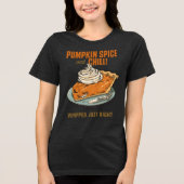 Pumpkin Spice & Chill Funny Thanksgiving Herfst Pu Tri-Blend Shirt (Voorkant)