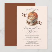 Pumpkin Spice Coffee 60th Birthday Invites Kaart (Voorkant / Achterkant)