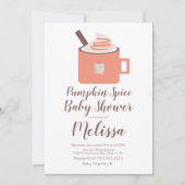 Pumpkin Spice Coffee Campfire Mok Herfst Baby show Kaart (Voorkant)