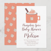 Pumpkin Spice Coffee Campfire Mok Herfst Baby show Kaart (Voorkant / Achterkant)