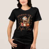 Pumpkin Spice Coffee Club Coquette Herfst Tri-Blend Shirt (Voorkant)
