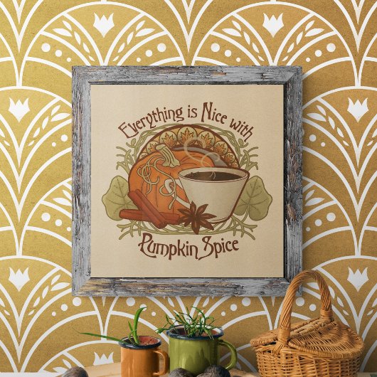 Pumpkin Spice Coffee  Foto Afdruk