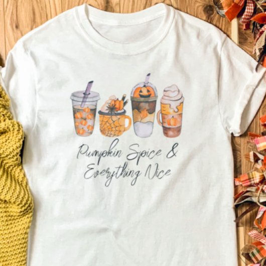 Pumpkin Spice Coffee Herfst T-shirt