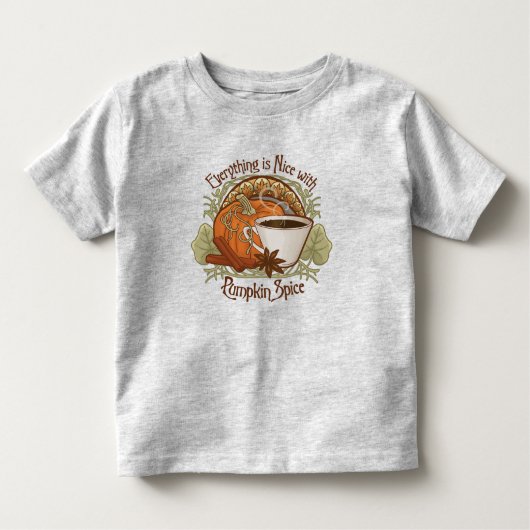 Pumpkin Spice Coffee Kinder Shirts (Voorkant)