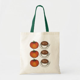 Pumpkin Spice Coffee Latte Autumn Herfst Canvas ta Tote Bag