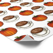 Pumpkin Spice Coffee Latte Autumn Poster Wall Art (Hoek)