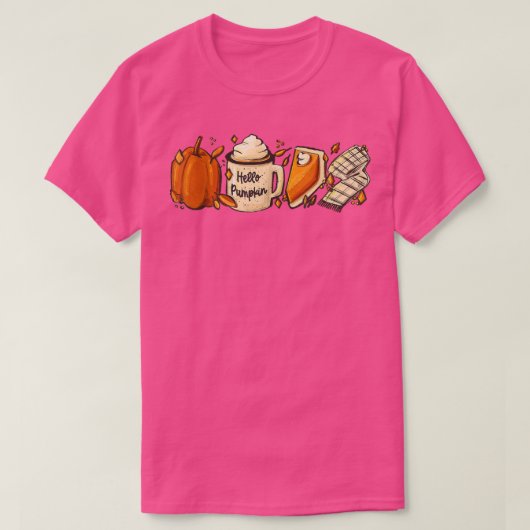 Pumpkin Spice Coffee Latte Herfst Autumn Season He T-shirt (Design voorkant)