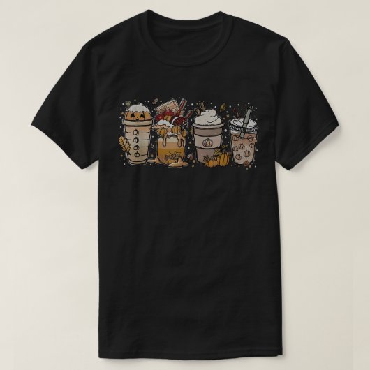 Pumpkin Spice Coffee Latte Herfst herfst seizoen 8 T-shirt (Design voorkant)