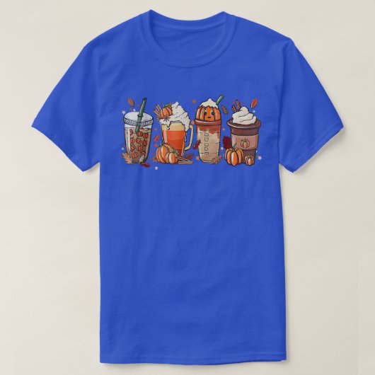 Pumpkin Spice Coffee Latte Herfst herfst seizoen T-shirt (Design voorkant)
