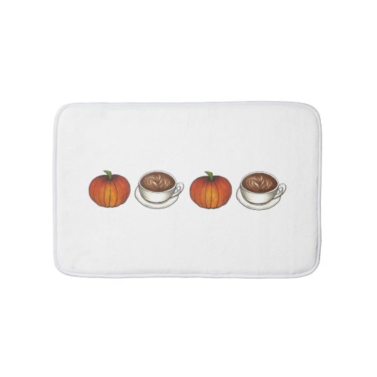 Pumpkin Spice Coffee Latte herfst Oktober Herfst Badmat (Voorkant)
