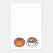 Pumpkin Spice Coffee Latte Post-it Notes (Voorkant)
