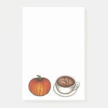 Pumpkin Spice Coffee Latte Post-it Notes