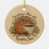 Pumpkin Spice Coffee look Ceramic Ornament (Voorkant)