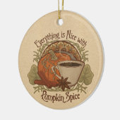 Pumpkin Spice Coffee look Ceramic Ornament (Links)
