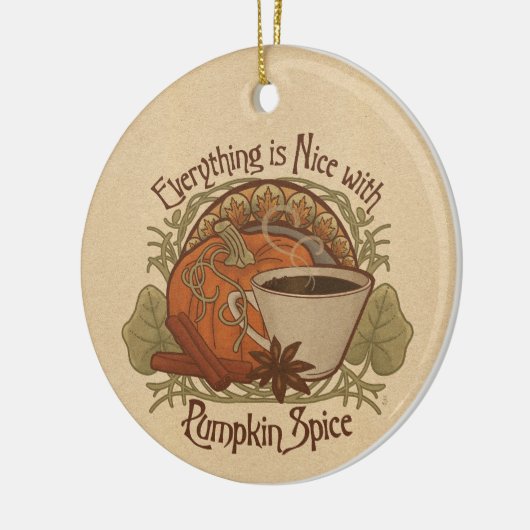 Pumpkin Spice Coffee  look Ceramic Ornament (Links)
