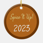 Pumpkin Spice Coffee look Ceramic Ornament (Achterkant)