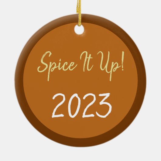 Pumpkin Spice Coffee look Ceramic Ornament (Achterkant)