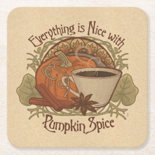 Pumpkin Spice Coffee Party Kartonnen Onderzetters