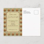 Pumpkin Spice Coffee Party Uitnodiging (Achterkant)